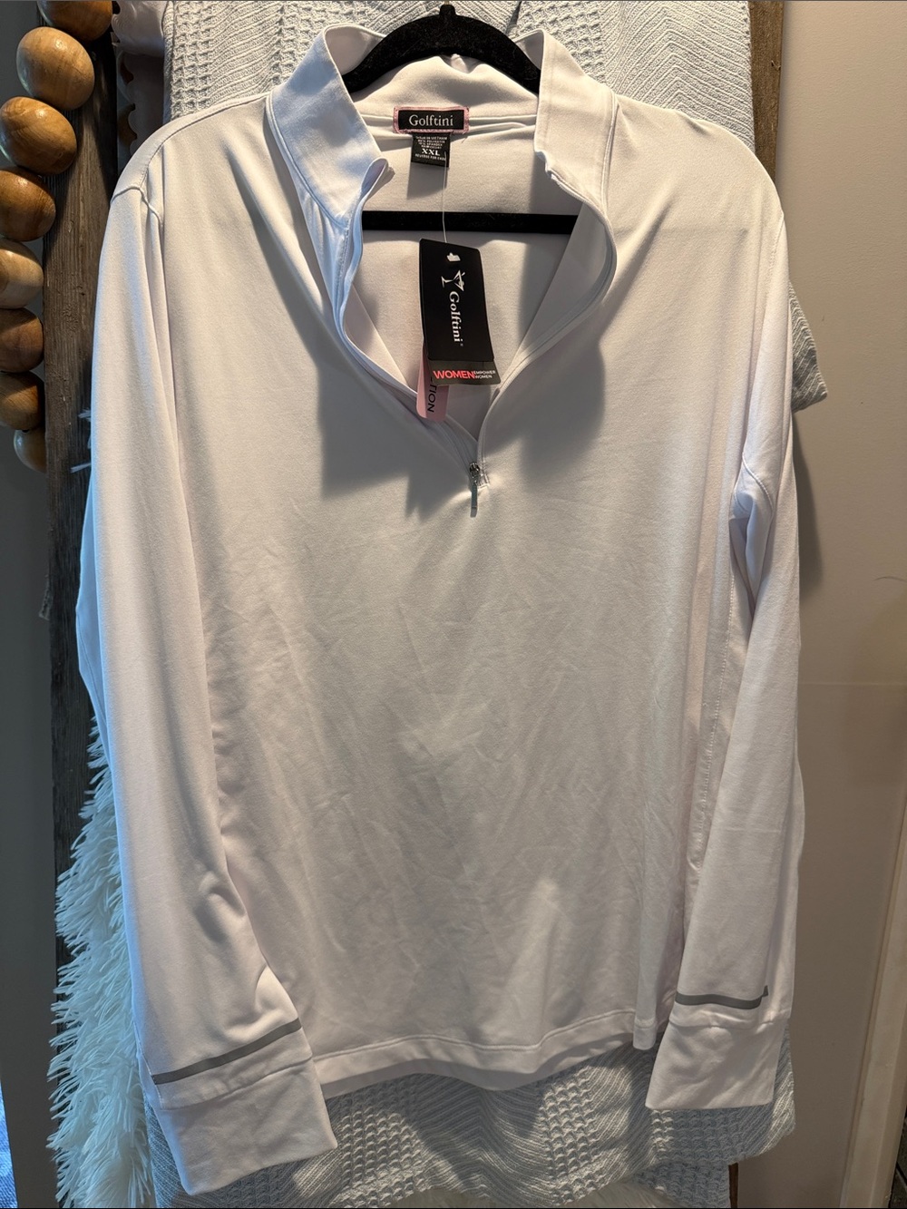 Golftini women’s White Quarter-Zip Performance Shirt XXL